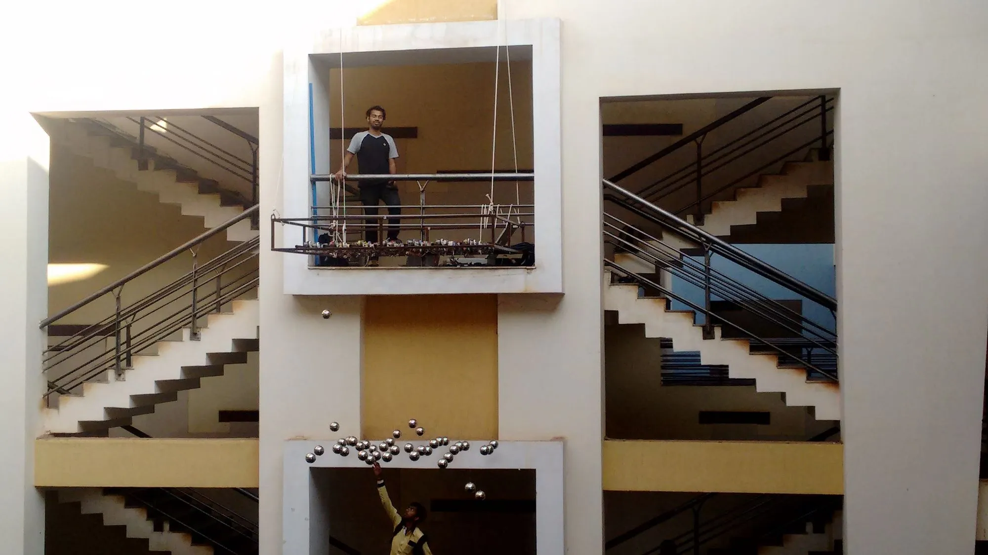 Installation detail — overhead cable run