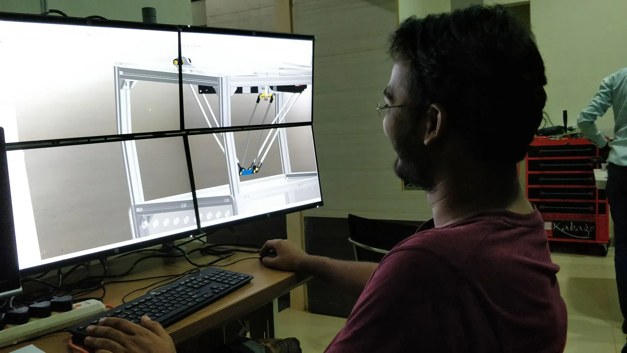 CAD workstation session — view 9