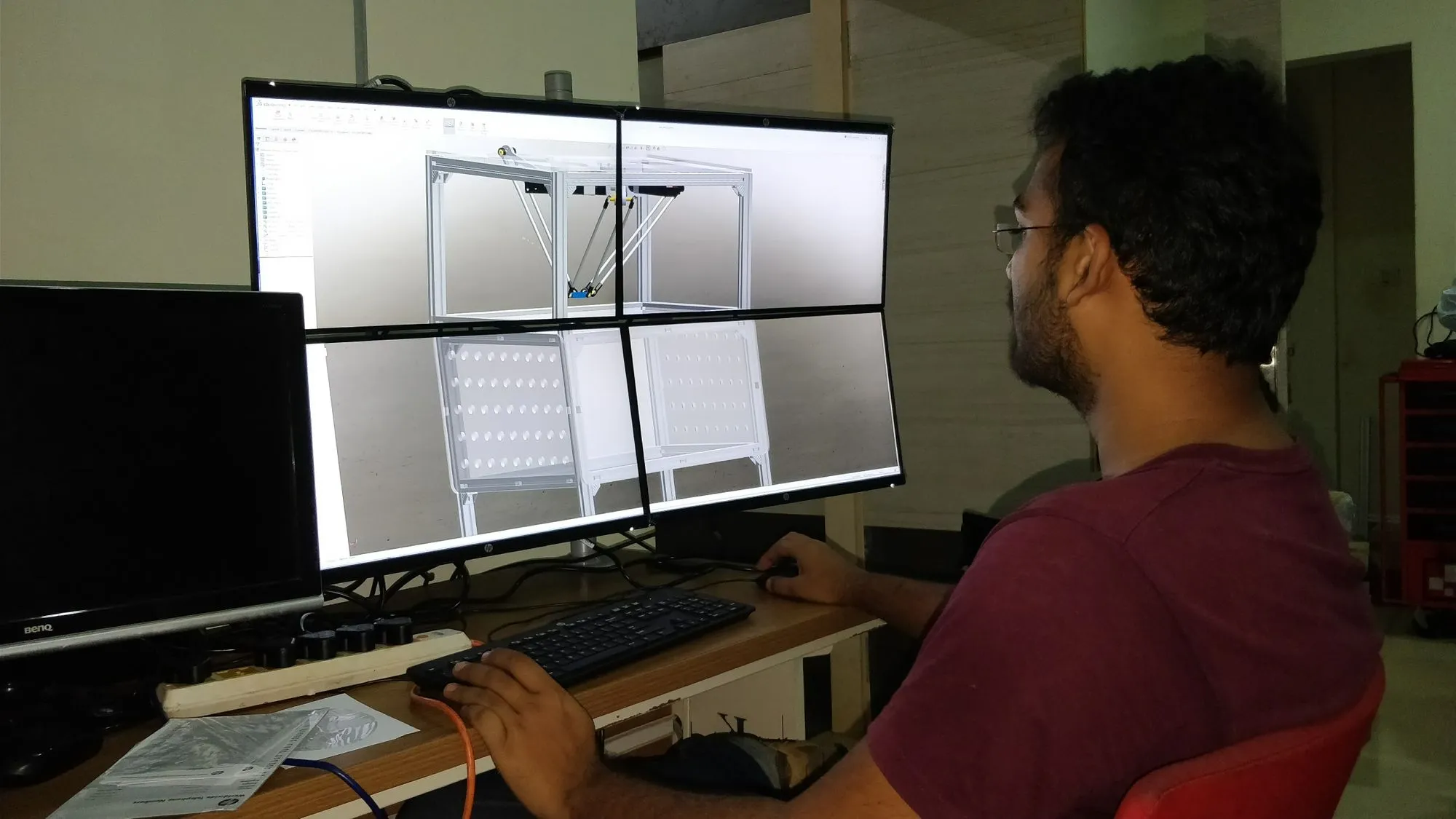 CAD workstation session — view 8