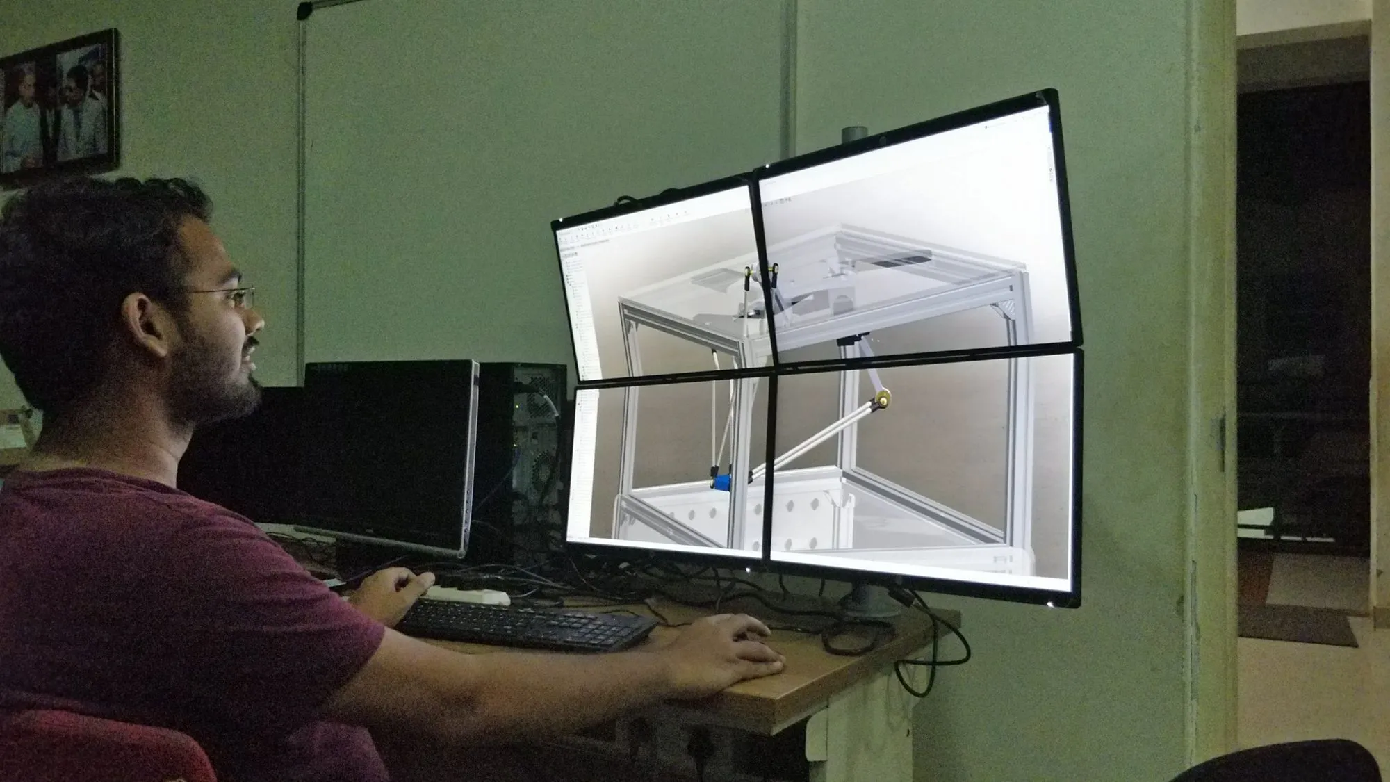 CAD workstation session — view 6