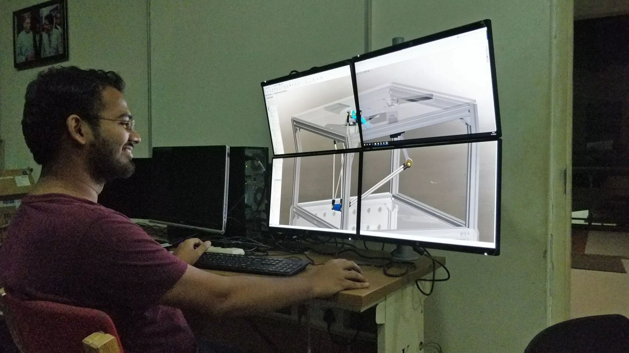 CAD workstation session — view 5