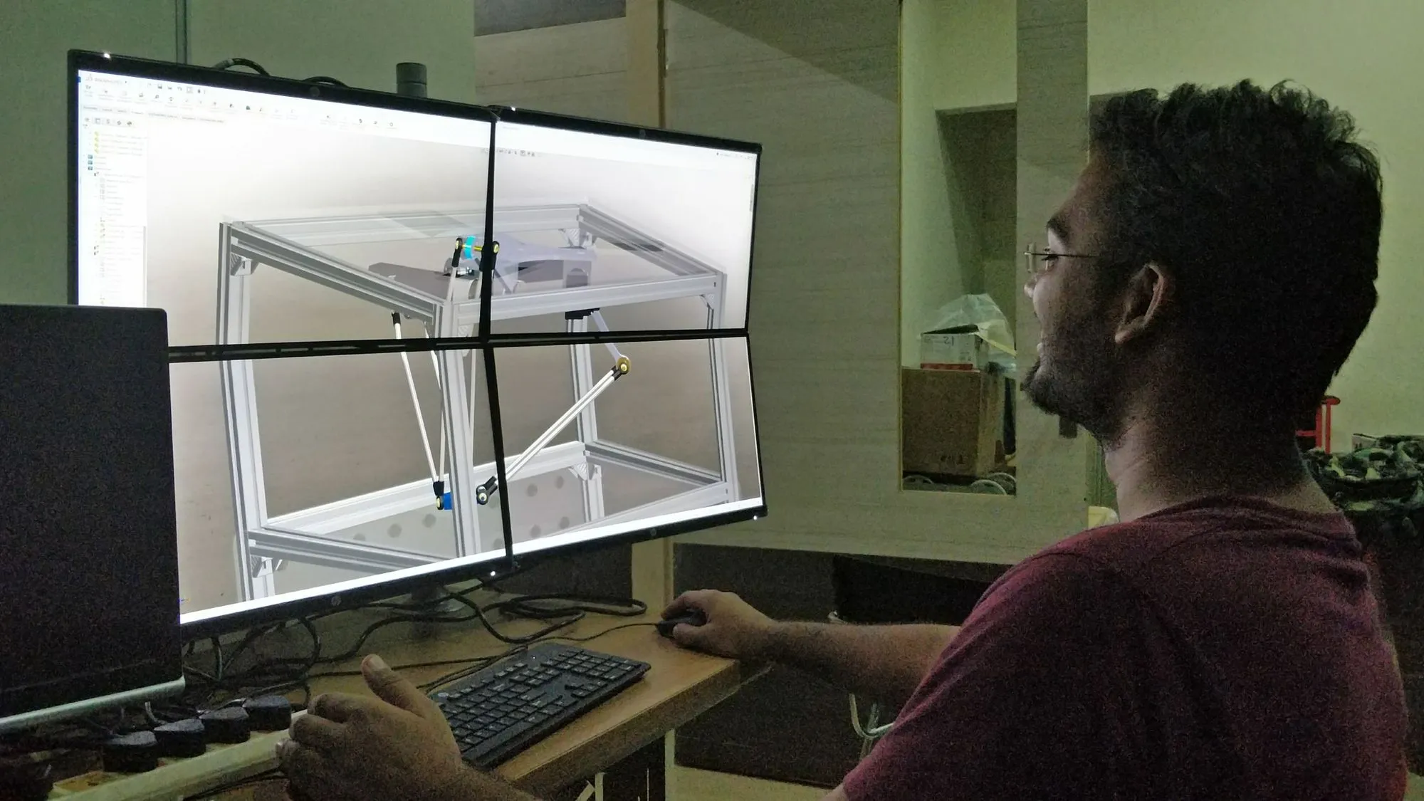 CAD workstation session — view 4
