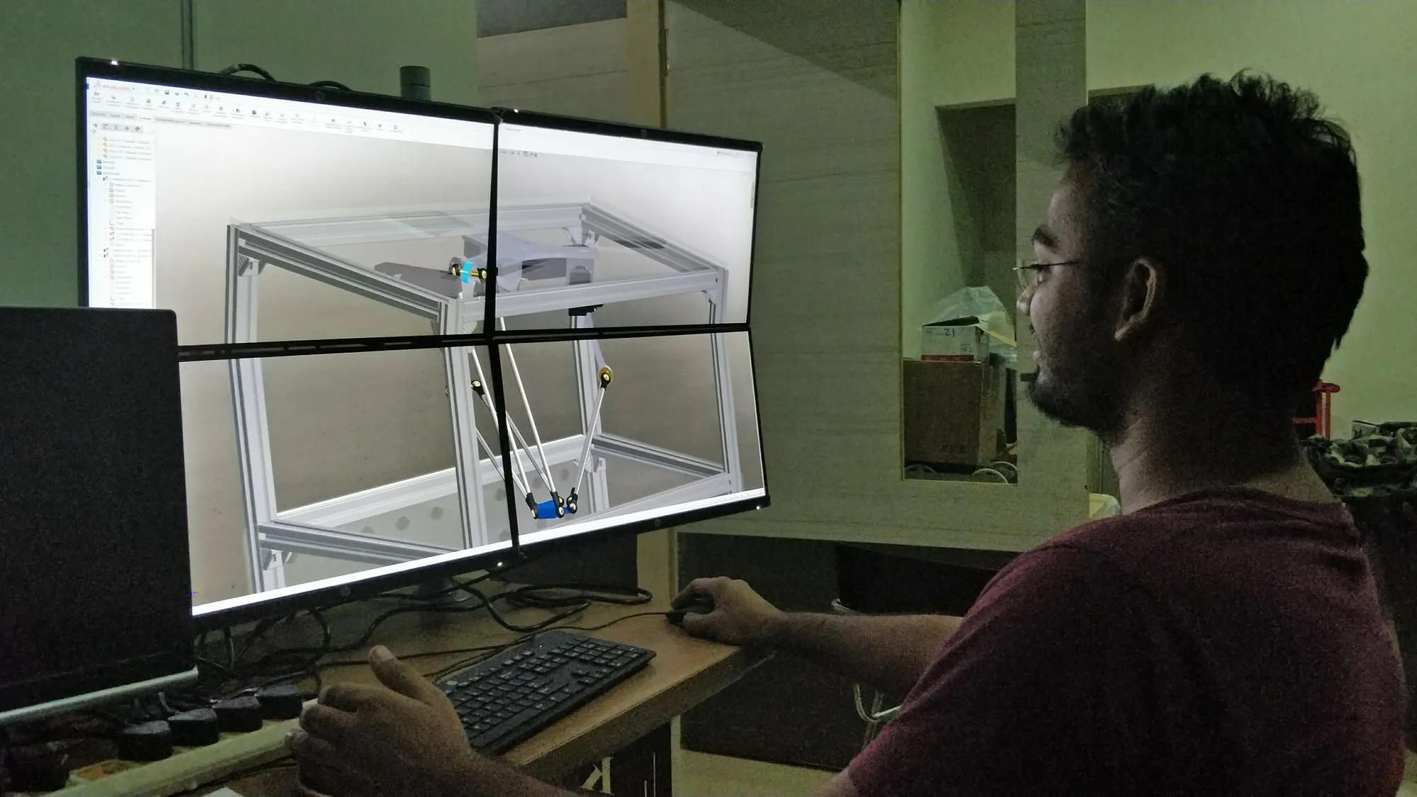 CAD workstation session — view 3