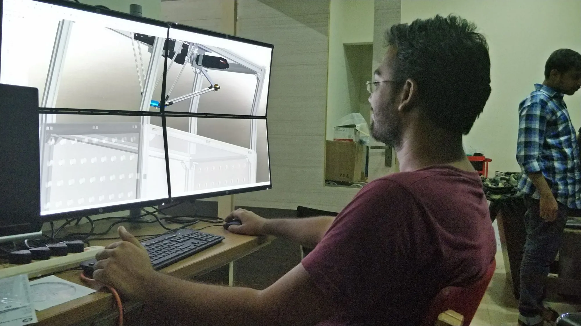 CAD workstation session — view 2