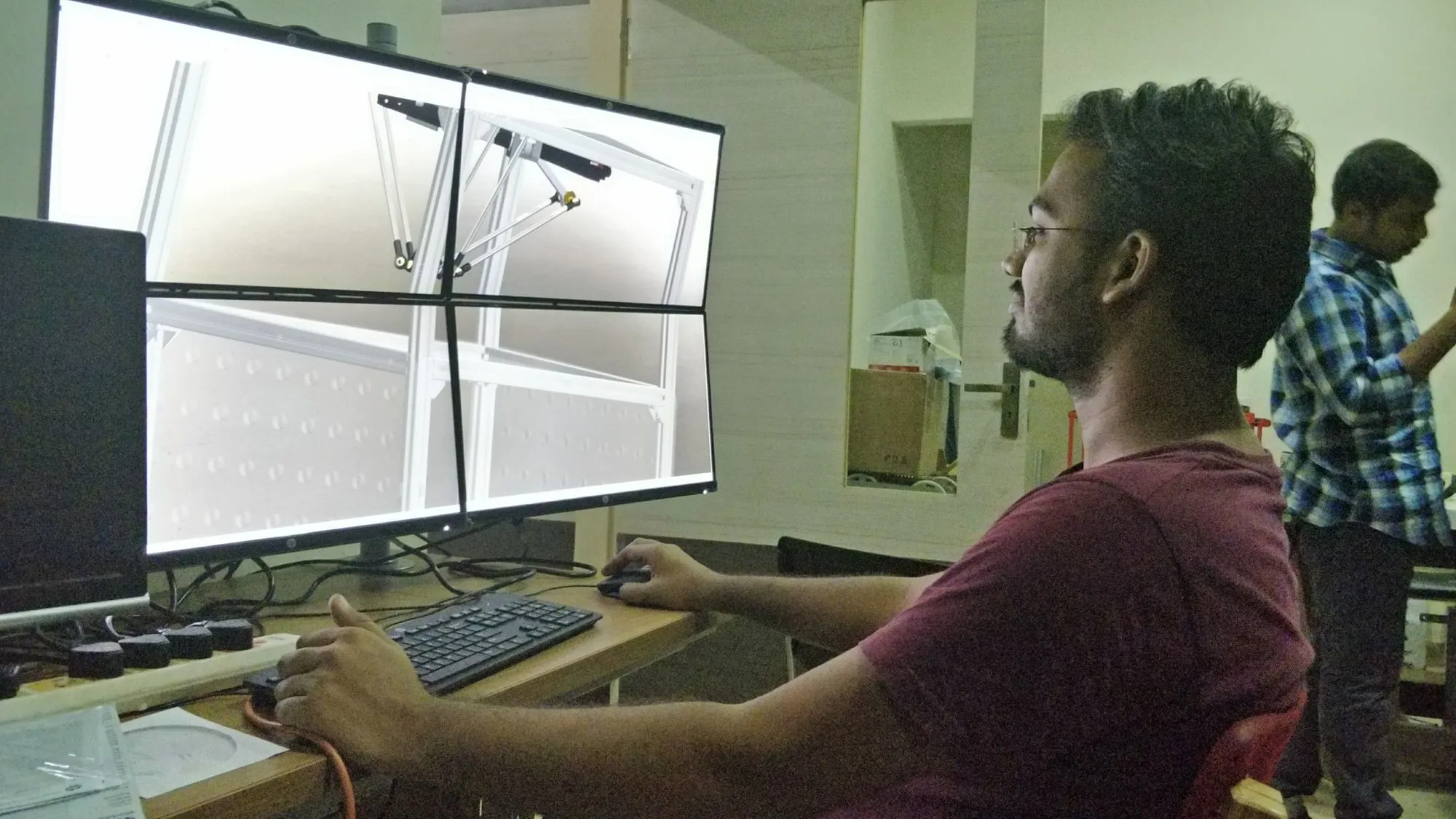 CAD workstation session — view 1