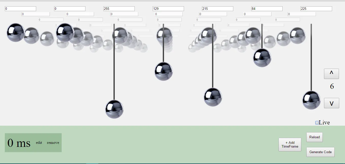 Configuration UI — ball position editor